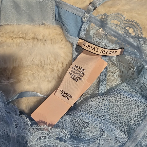 Victoria's Secret Blue Lace Garter Slip XS - Picture 4 of 7